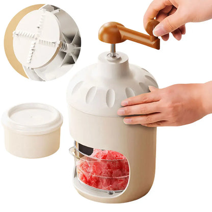 Manual Shaved Ice Machine Lightweight Mini Rotary Ice Shaving Machine Space Saving Household Crushed Ice Maker for Kitchen Home
