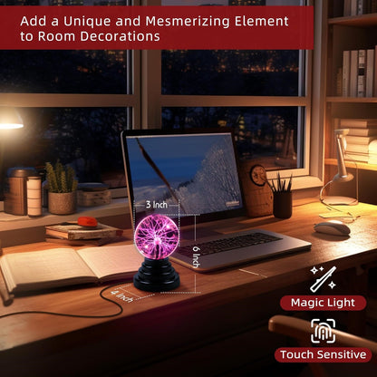 Plasma Globe Touch & Sound Sensitive Ball Lamp Electric Lightning Novelty Light