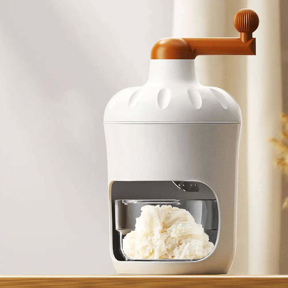 Manual Shaved Ice Machine Lightweight Mini Rotary Ice Shaving Machine Space Saving Household Crushed Ice Maker for Kitchen Home