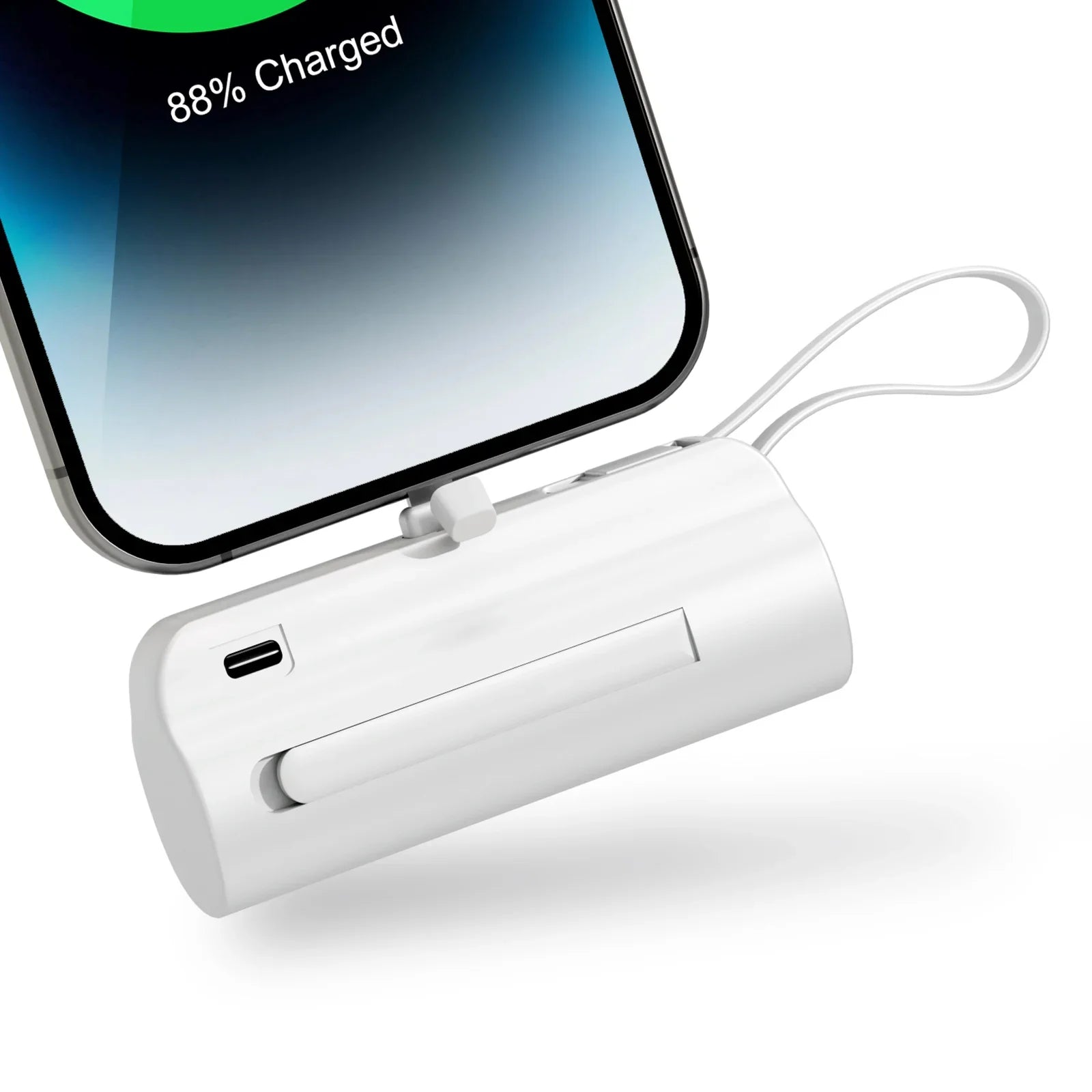 Mini Power Bank Portable 4500Mah Power Phone Charger Capsule Dual USB-C Ports for Iphone16/ 15/15 Plus/15 Pro/15 Pro Max/Android