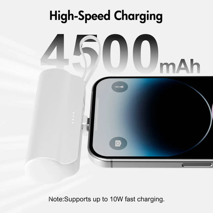 Mini Power Bank Portable 4500Mah Power Phone Charger Capsule Dual USB-C Ports for Iphone16/ 15/15 Plus/15 Pro/15 Pro Max/Android