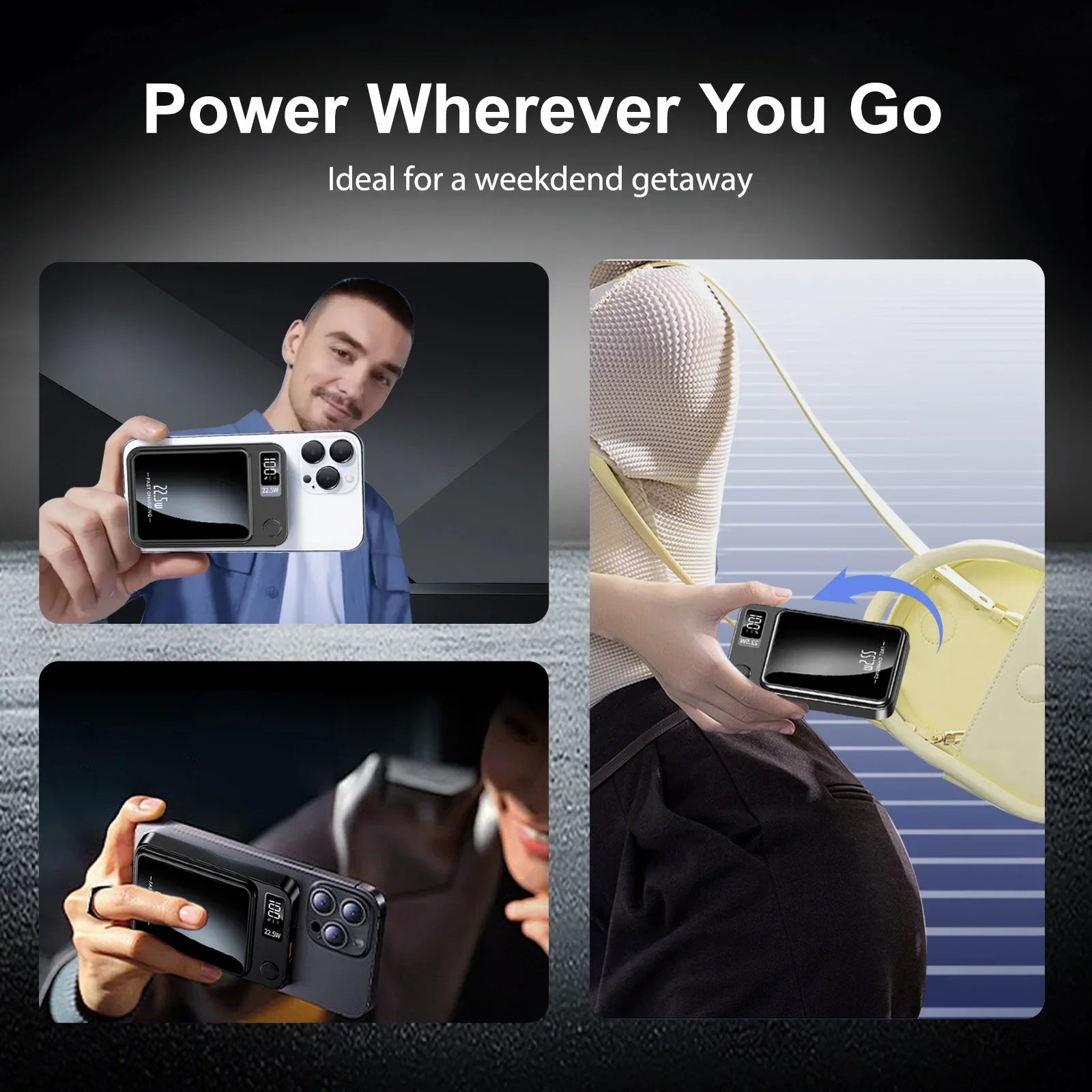 Magnetic Power Bank Wireless 10000Ah Portable 22.5W Fast Charging LED Digital for Magsafe for Iphone 17 16 15 Por Max Powerbank
