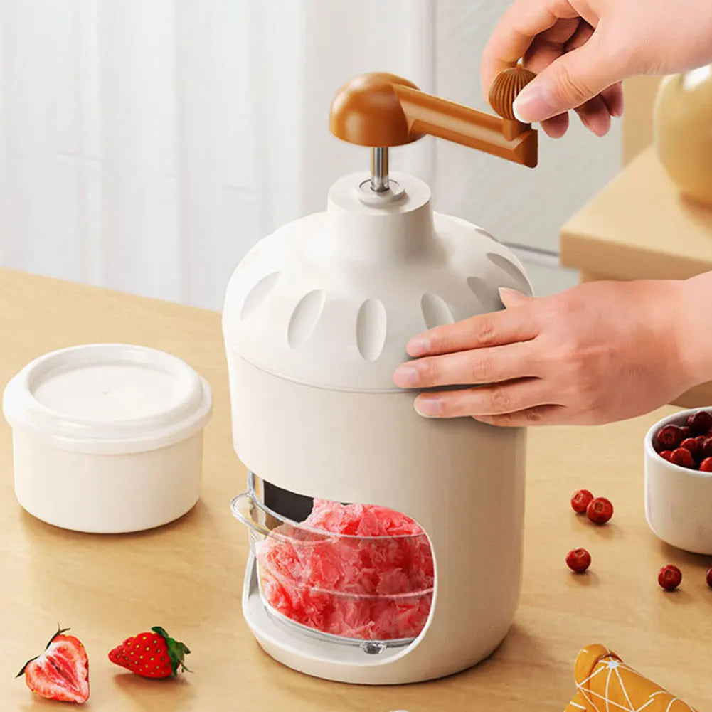 Manual Shaved Ice Machine Lightweight Mini Rotary Ice Shaving Machine Space Saving Household Crushed Ice Maker for Kitchen Home