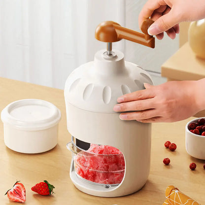 Manual Shaved Ice Machine Lightweight Mini Rotary Ice Shaving Machine Space Saving Household Crushed Ice Maker for Kitchen Home