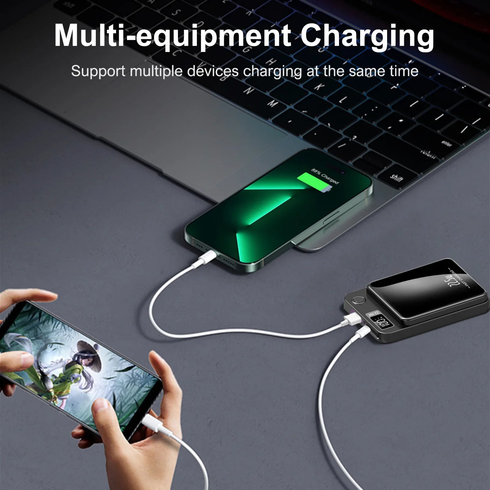 Magnetic Power Bank Wireless 10000Ah Portable 22.5W Fast Charging LED Digital for Magsafe for Iphone 17 16 15 Por Max Powerbank