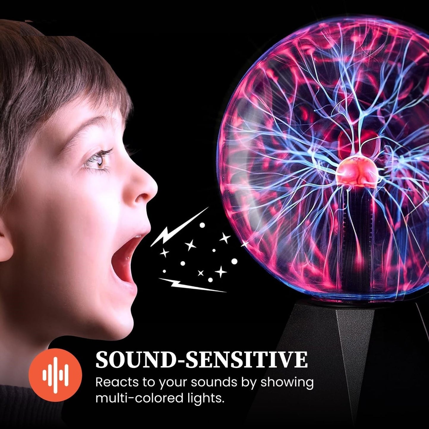 Plasma Globe Touch & Sound Sensitive Ball Lamp Electric Lightning Novelty Light